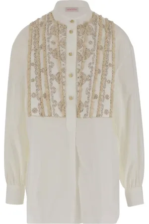 VALENTINO GARAVANI Bead-embroidered cotton shirt