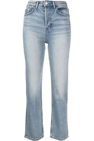 Reformation Slim-legged cropped jeans