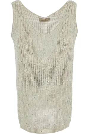 GENTRYPORTOFINO Crochet-knit vest