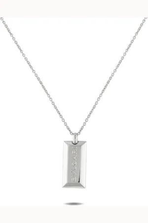 Bvlgari Ingot Bar 18K white gold necklace