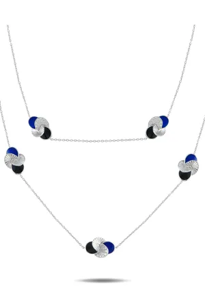 Cartier Long Station 18K white gold diamond necklace