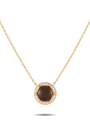 CHAUMET 18K rose gold diamond and topaz necklace