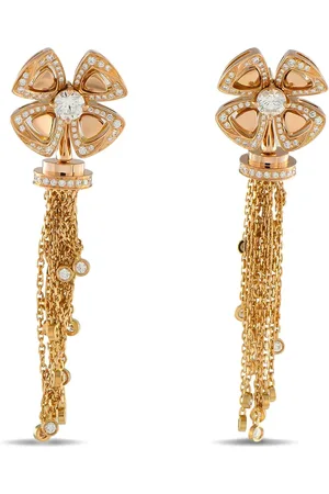 Bvlgari 18K rose gold Forever diamond earrings