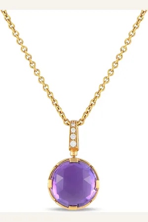 Bvlgari 18K rose gold Parentesi diamond and amethyst necklace