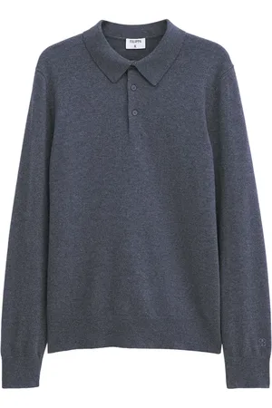 Filippa K Fine-knitted long-sleeved polo shirt