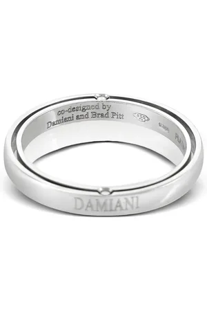 Damiani X Brad Pitt pre-owned 18K white gold and platinum D. Side diamond ring