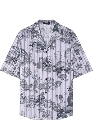 VERSACE Coral Theatre striped shirt