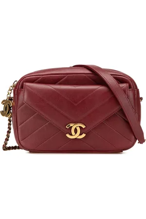 CHANEL 2016-2017 Small Chevron Lambskin Coco Envelope Camera Case crossbody bag