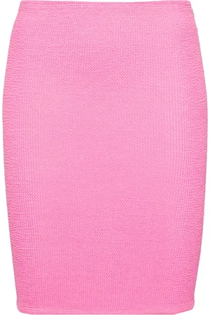 Hunza G Ruched textured miniskirt