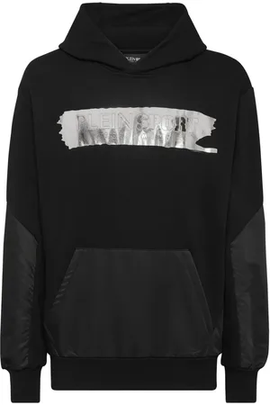 Philipp Plein Logo-embossed panelled hoodie