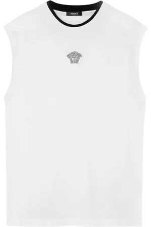 VERSACE Medusa-embroidered tank top