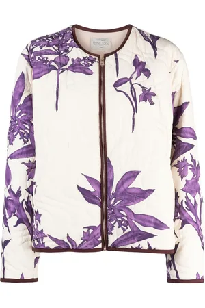 FORTE FORTE Floral-pattern quilted jacket