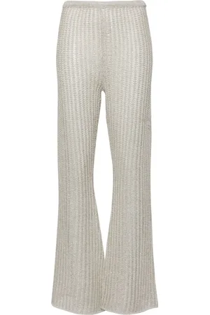 FORTE FORTE Crochet-knit palazzo trousers