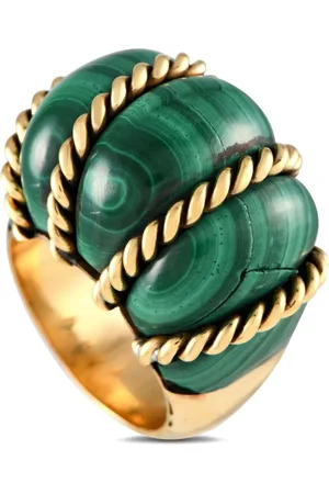 SEAMAN SCHEPPS 18K yellow malachite ring