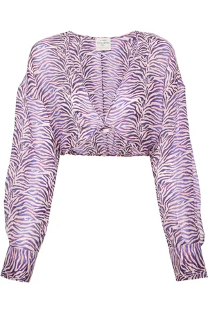 FORTE FORTE Zebra-print cropped blouse