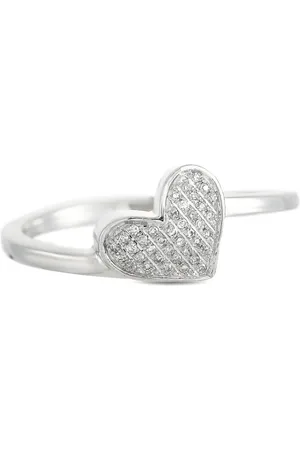 LB Exclusive 14K white gold Heart diamond ring