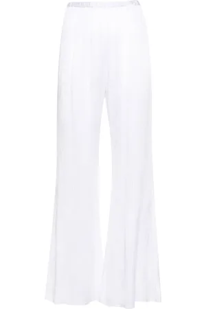 FORTE FORTE Plissé-effect flared trousers
