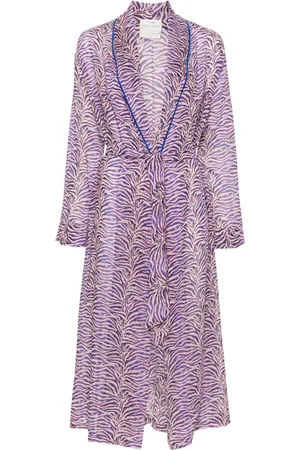 FORTE FORTE Zebra-print cotton-blend coat