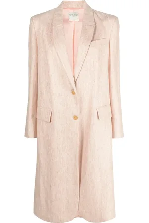 FORTE FORTE Single-breasted metallic-tweed midi coat