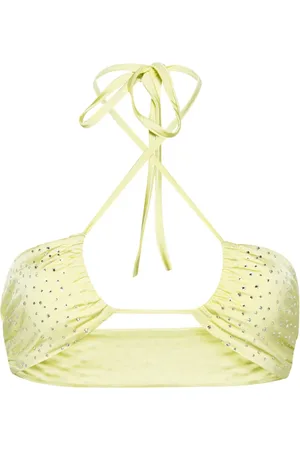 FORTE FORTE Crystal-embellished halterneck bikini top