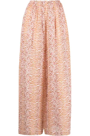 FORTE FORTE Zebra-print wide-leg trousers