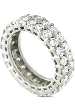 LB Exclusive Double Row 18K white gold diamond eternity ring