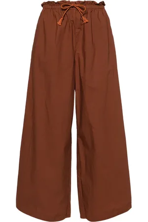 FORTE FORTE Drawstring-waist cotton trousers