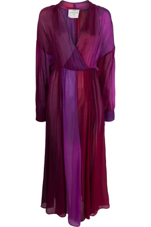 FORTE FORTE Gradient-effect silk dress