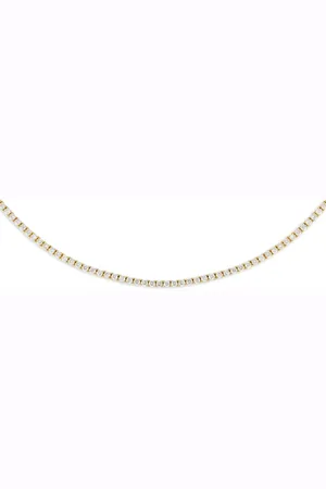 LB Exclusive 14kt yellow diamond tennis necklace