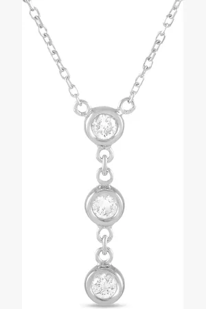 LB Exclusive 14K white gold diamond necklace