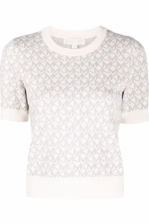 Michael Kors Jacquard logo short-sleeve top
