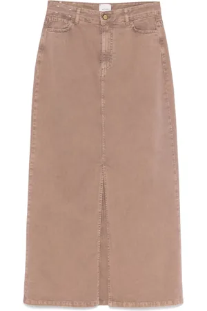 ALYSI Logo-patch maxi skirt