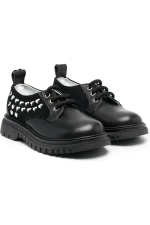 MONNALISA Heart-motif lace-up loafers