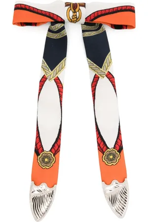 TOGA PULLA Printed metal ribbon tie