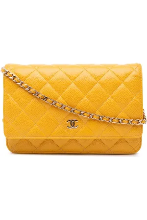 CHANEL 2018 CC Quilted Caviar Wallet on Chain crossbody bag