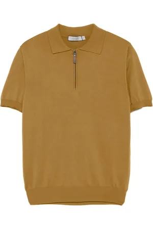 CANALI Cotton zip-up polo shirt