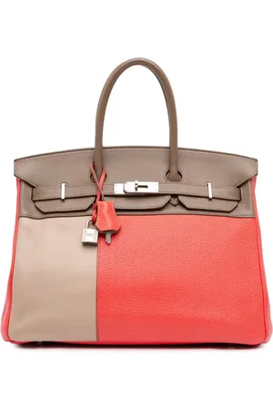 Hermès 2012 Tricolor Clemence and Swift Birkin Cascade Retourne 35 handbag
