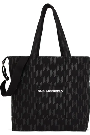 Karl Lagerfeld Monogram cotton-blend tote bag