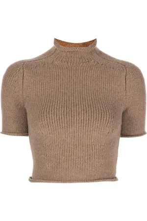 Alexander Wang COMPACT KNIT TEE WITH JERSEY ROLL TRIMS