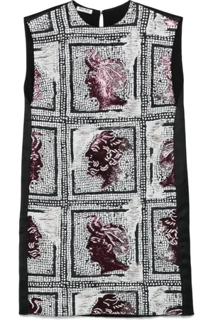 Miu Miu 2010s monogram-jacquard mini dress