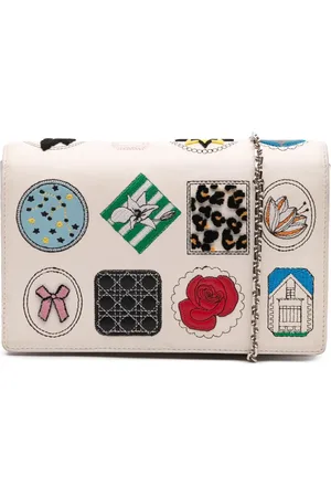 Dior 2016 Leather Patch Embellished Wallet on Chain crossbody bag