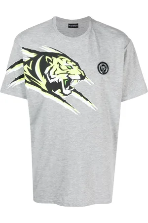 Philipp Plein Tiger melange-effect cotton T-shirt