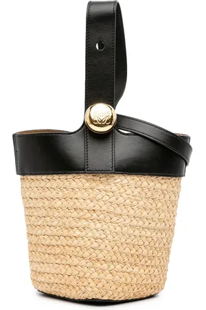 Loewe 2024 Mini Raffia Pebble Bucket Bag satchel