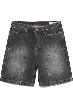 Evisu Seagull-print denim shorts