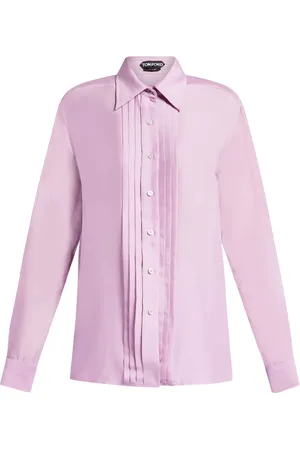 Tom Ford Plissé-detailed silk shirt