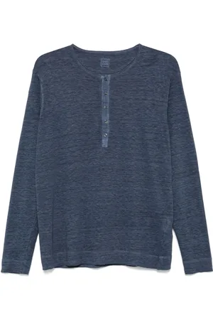 120% Lino Linen henley T-shirt