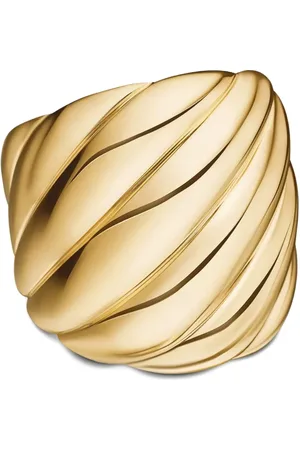 David Yurman 18kt yellow Sculpted Cable ring (20mm)