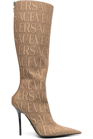 VERSACE Allover knee-high boots