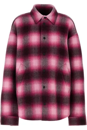 Balenciaga Embroidered flannel shirt