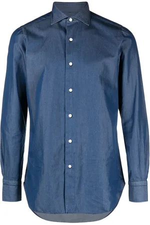 Finamore Long-sleeve denim shirt